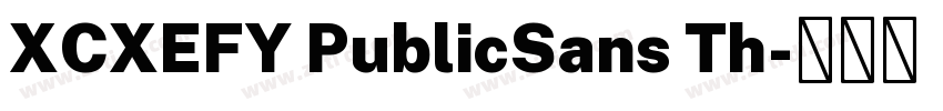 XCXEFY PublicSans Th字体转换